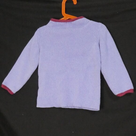 BABY GAP | 3XL - 3 years | Lilac Star Motif Sweater with Burgundy Accents - Picture 2 of 14